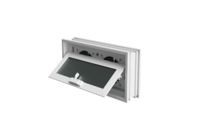 WHITE COLOR CRAWL SPACE POWER VENT OPEN